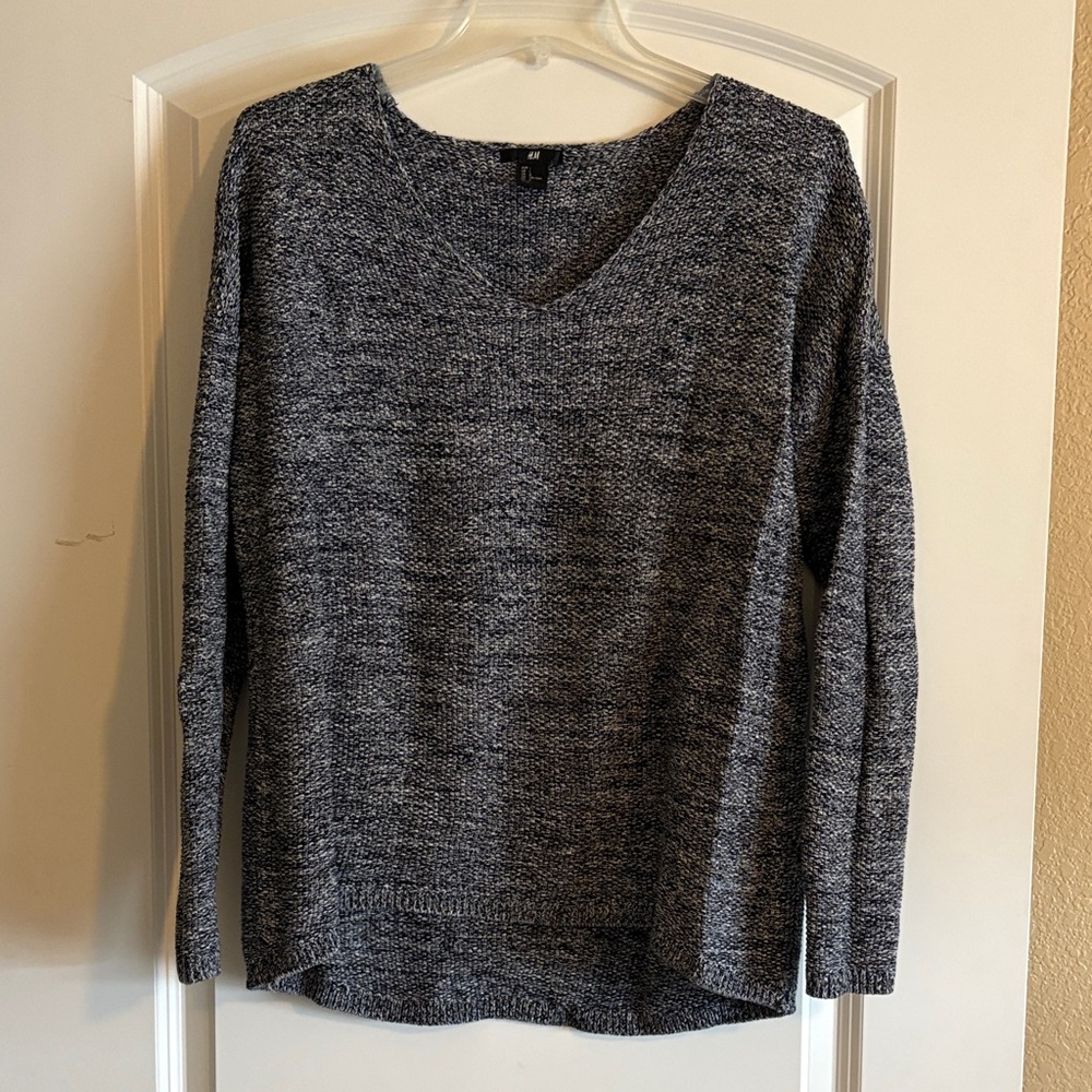 H&M Black and White Knit Sweater